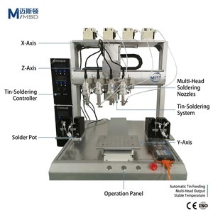 Máquina automática <span class=keywords><strong>de</strong></span> soldadura <span class=keywords><strong>de</strong></span> estaño con múltiples cabezales (4 cabezales), robot <span class=keywords><strong>de</strong></span> alimentación <span class=keywords><strong>de</strong></span> precisión <span class=keywords><strong>de</strong></span> 3 ejes, sistema <span class=keywords><strong>de</strong></span> soldadura <span class=keywords><strong>de</strong></span> escritorio para electrónica. - Product Image 2