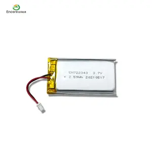 722343 3.6v锂离子电池700毫安时可充电寿命锂聚合物可充电700毫安时电池