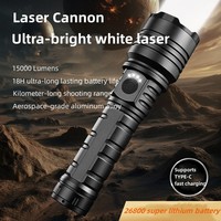 Canglong Blanc Laser LED Éclairage Lampe de Poche Rechargeable Zoomable Extérieur Longue Portée Haute Puissance Ultra-Lumineux pour Camping