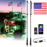 Nouveau LED RGB camion antenne lumière décorative drapeau pôle fouet lumière pour Jeep ATV UTV Polaris RZR Dune Buggy