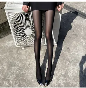 Super Hot Oil Silk Stockings Bright Black Silk Thin Pearlescent Glossy Smooth Sexy Water Light Sexy Pantyhose