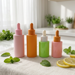 Botellas de Vidrio con Gotero en Color Pastel Macaron con Logotipo Personalizado al por Mayor, Frascos de Suero Brillantes de Color para Esencia Facial y Aceite Esencial - Product Image 3