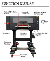 Impresora UV de Rollo para Etiquetas y Calcomanías con Logo, Plóter de Impresión Digital de Gran Formato, Máquina Todo en Uno I3200HD de 30 CM, Impresora de Impresión UV DTF en Rollo
