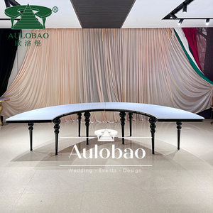 Populaire simplicité ronde MDF noir fer cadre salle à manger Centre De Table mariage - Product Image 3