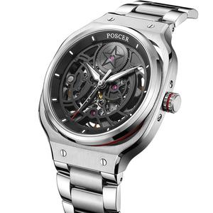 Top marque de luxe hommes montre mécanique en acier inoxydable cadran creux mouvement automatique 41mm diamètre pour hommes - Product Image 1