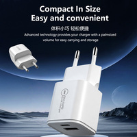 Cargador Rápido de 20W con Doble Puerto y Enchufe Europeo, PD2.0 QC3.0 GaN, IC Inteligente, Seguro y Portátil para iPhone, Samsung y Android