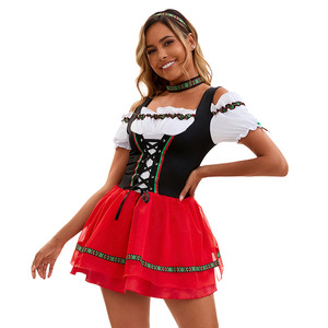 Disfraz de Oktoberfest para mujer, vestido sexy de cerveza bávara, traje para fiesta de Carnaval y Halloween - Product Image 4