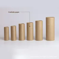 Tubes en carton kraft recyclables de 30 ml (1 oz) à spirale, avec couvercle, impression quadricolore, pour bijoux, crayons, thé, café