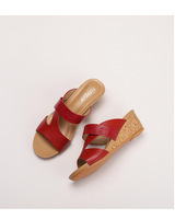 Sandales compensées en cuir PU à bout ouvert pour l'été sandales antidérapantes à semelle souple pour femmes et dames chaussures décontractées de marche en plein air