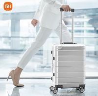 Valise d'affaires de cabine 20 pouces Gen 2 en alliage Al-Mg, avec fermeture éclair anti-explosion, roues en caoutchouc TPE et serrure TSA