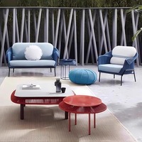 Ensemble de canapé et de chaises en aluminium pour l'extérieur, villa, jardin, balcon, meubles personnalisés imperméables avec coussins