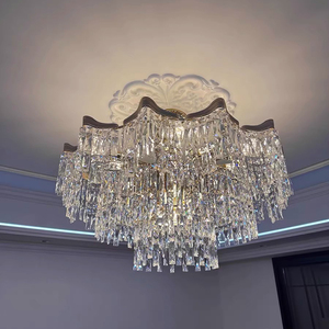 Ánh sáng sang trọng ánh sáng thủy tinh nến Đèn Chùm Pha Lê cho phòng khách phòng ngủ biệt thự khách sạn - Product Image 2