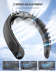 Nuevo Ventilador de Cuello sin Aspas 4-Turbo 2026, 360° °   Surround Wind, Batería de Larga Duración de 4000 mAh, Pantalla LED para Actividades al Aire Libre y Deportes - Product Image 6