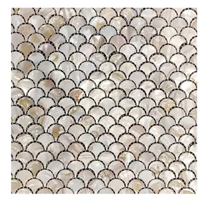 Ancient Greek Style Scalloped Shell Mosaic Decoration For Upscale Hotel