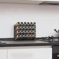 Étagère à épices en métal inclinée à 4 niveaux, personnalisée, esthétique, pour les petits espaces de comptoir de cuisine