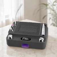 Collecteur de poussière d'ongles portable rechargeable par USB avec perceuse à ongles et lampe UV LED pour les voyages