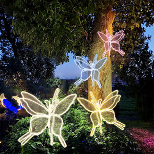 ไฟ LED ลวดลายดอกไม้สำหรับตกแต่งวันหยุดกลางแจ้งแบบสตรีทและ3D - Product Image 3