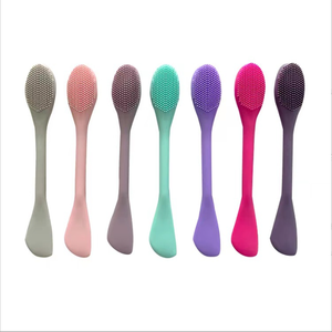 Double End Head <span class=keywords><strong>Silicone</strong></span> argilla viso viso viso viso viso viso viso Scrubber spatola maschera pennello per il trucco - Product Image 5