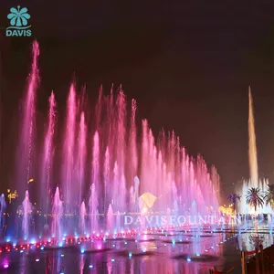 La Chine fournit une grande fontaine d'eau avec une fontaine de musique pour sol sec extérieur