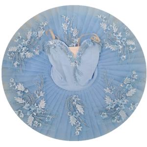 Tutu de ballet professionnel pour filles, bleu et rose, style platine, robe de soirée pour <span class=keywords><strong>ballerine</strong></span>, costume de danse pour femmes adultes, enfants et jeunes filles - Product Image 3