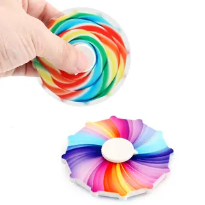 Giocattoli giochi bambini Push Bubble antistress Sensory Pop Simple Dimple Fidget Spinner Octopus Rainbow Figet Finger Fidget Spinners