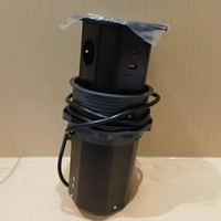 Prise de table hydraulique B-1H 16A WiFi escamotable automatique universelle/US/UK/EU à quatre voies d'alimentation, installation dissimulée
