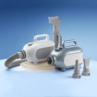 Sèche-cheveux pour animaux de compagnie avec écran LCD, sèche-cheveux de toilettage pour chiens, 3 buses, 2000W, ions négatifs, vitesse et température du vent réglables