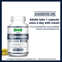 OEM ODM 500MG Quercétine Capsules Supplément à base de plantes pour soutenir la santé du système immunitaire et protéger les adultes