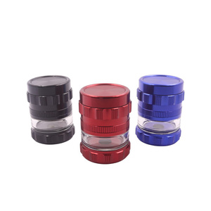 Bán buôn 2.5 \ "63 Mét kim loại LED khô Herb Máy xay 4 lớp với biểu tượng tùy chỉnh cho hút phụ kiện tùy chỉnh OEM/ODM phụ kiện - Product Image 2