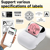 Printer termal Mini 50mm D11, Printer kode batang termal, Label BT portabel ukuran kecil P5