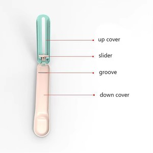 Portable Pet Chaton <span class=keywords><strong>Chats</strong></span> Bande Squeezer Scoops Logo personnalisé <span class=keywords><strong>Alimentation</strong></span> Chat Traiter Bâton Squeeze Feeder Cuillères - Product Image 3