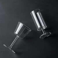 Verre à vin à long pied transparent style Ins, 100 ml, 140 ml, petit volume pour cocktail, 3 formes disponibles, pour bar à domicile et table