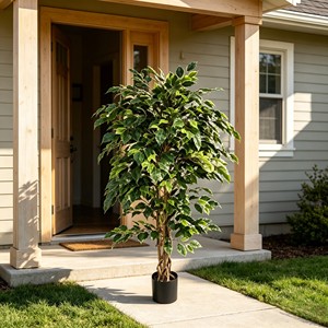 Árbol de Banyan Artificial Verde con Tres Troncos y Cuatro Enredaderas - Product Image 4