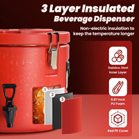 Distributeur de boissons isotherme empilable chaud/froid en acier inoxydable avec robinet – 5L, 10L, 20L, 45L, 75L