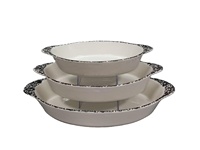 Plat à gratin en céramique moderne à glaçure dégradée, moules à gâteau rectangulaires personnalisés pour la cuisson