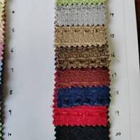 Tissu Tweed Léger 410g/m 100T Teint en Fil Laine/Polyester Toutes Saisons avec Fil Métallique Scintillant à Paillettes Magnifiques