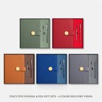 Carnet A5 personnalisé en cuir PU, coffret cadeau d'affaires, fermeture magnétique, journal de bureau, logo en relief, marquage à chaud, laser, Fête des Pères, Nouvel An