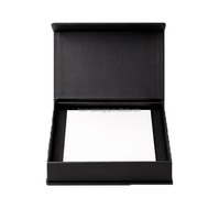Boîte cadeau magnétique noire de luxe personnalisée Kexin avec insert en carton blanc pour collier, bague, bracelet, emballage rigide