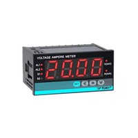 Voltmeter LCD LED AC/DC 24V Canggih dengan Tampilan Analog dan Deteksi Baterai, Berbahan PC ABS, Dilengkapi Cangkang dan Rangka Panel