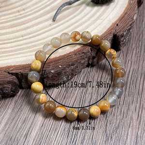 Bracelet en pierre naturelle avec perles de verre colorées, stimulant la concentration, vente en gros, réduction sur les achats en vrac, emballage anti-ternissement - Product Image 4
