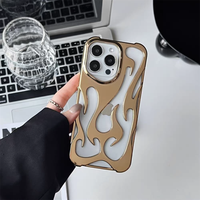 2024 nouveau Design Dissipation thermique étui de téléphone en TPU pour iPhone 15 Pro Max éblouissant Cool électrolytique accessoires mobiles couverture arrière