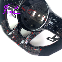 Volant personnalisé en fibre de carbone forgé à LED avec palettes de changement de vitesse magnétiques pour Mercedes-Benz Classe E Classe C W205 W204 W212 W213