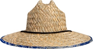 Chapeau de paille naturel de haute qualité à bord large, personnalisable avec logo, pour femmes et hommes, vente en gros, noir - Product Image 2