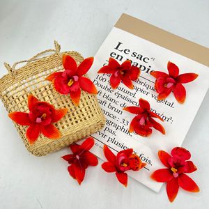 Venta al por mayor de fábrica: Orquídea artificial de <span class=keywords><strong>siete</strong></span> colores, pequeña, para decoración de bodas, rama individual, para tocados y restaurantes. - Product Image 4