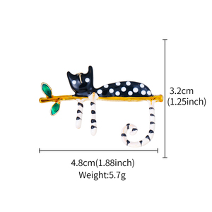 Weiman adorabile animale languido gatto maculato di lusso da donna alla moda lega a goccia per personalizzare spille firmate spille gioielli per vestiti - Product Image 6