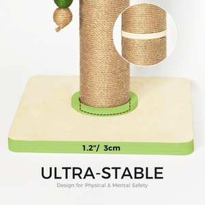 <span class=keywords><strong>Griffoir</strong></span> vertical en bois et sisal à 2 niveaux <span class=keywords><strong>pour</strong></span> <span class=keywords><strong>chat</strong></span>, tour d'escalade et de griffage, avec balles suspendues tressées en 3 couleurs - Product Image 4
