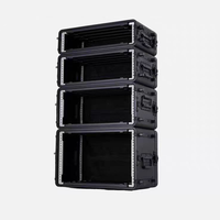 Boîtier de transport antichoc en plastique PE moulé pour amplificateur audio, fourni par l'usine, 2U 4U 6U 8U 12U 14U, pour équipement audiovisuel et DJ