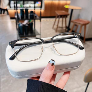 M2-2211 Monturas de Gafas Rectangulares para Hombre, Montura Completa, Lentes de PC con Protección Anti Luz Azul, para Rostros Grandes, Estilo Ejecutivo - Product Image 3