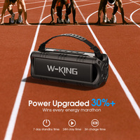 W-KING D8 Mini Enceinte Portable 30W Étanche IPX6 pour Extérieur, Haut-parleur Sans Fil avec Basses Profondes, Enceinte de Fête, Lecteur de Musique