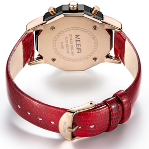MEGIR 2042 belle donne all'ingrosso orologio al quarzo vendita calda in vera pelle cinturino impermeabilizzante Chrono in Stock Lady Watch Design - Product Image 5